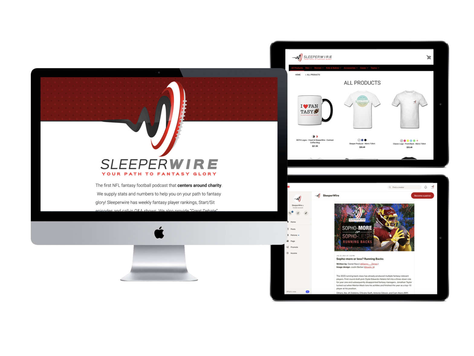 SleeperWire - Branding, Logo, Website, Ecommerce, Patreon